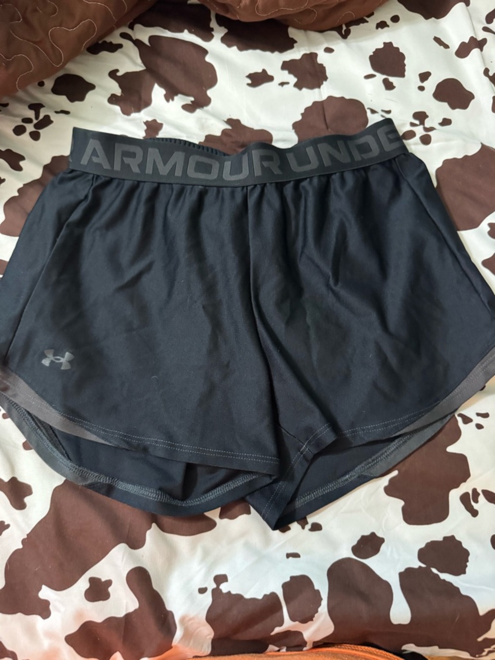 Under Armour Black Women's Athletic Shorts with Branded Waistband